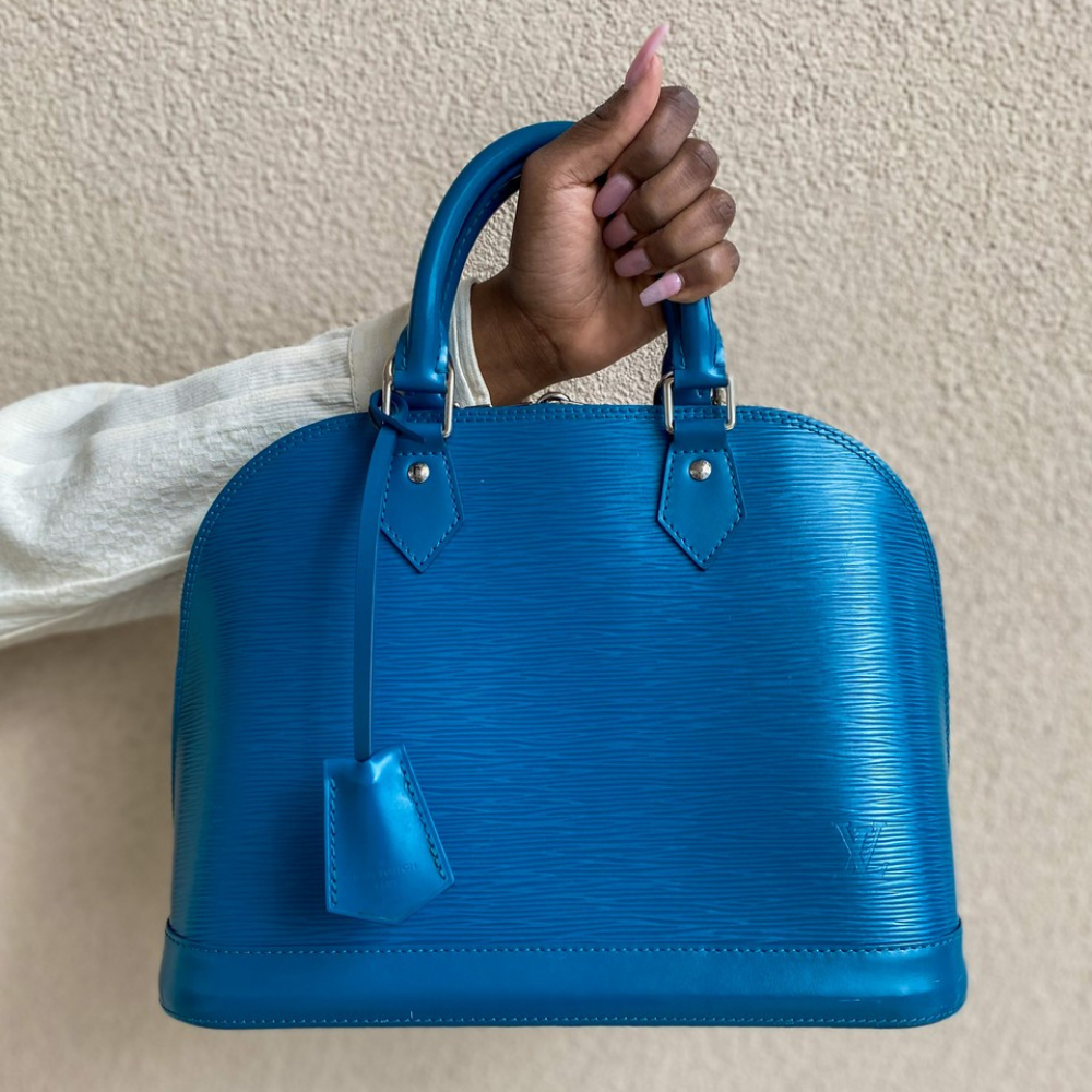 Louis Vuitton Blue Epi Leather Alma PM