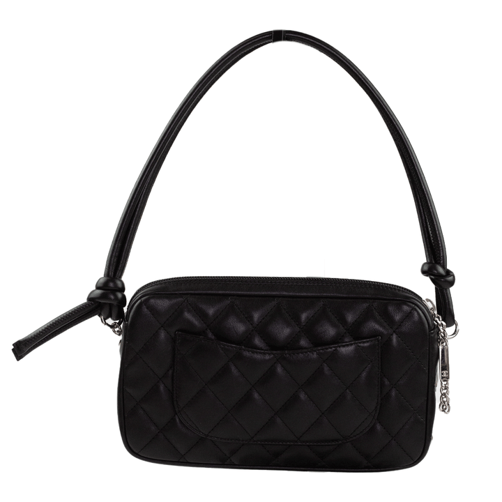 back view of Chanel Ligne Cambon Black and White Pochette Bag