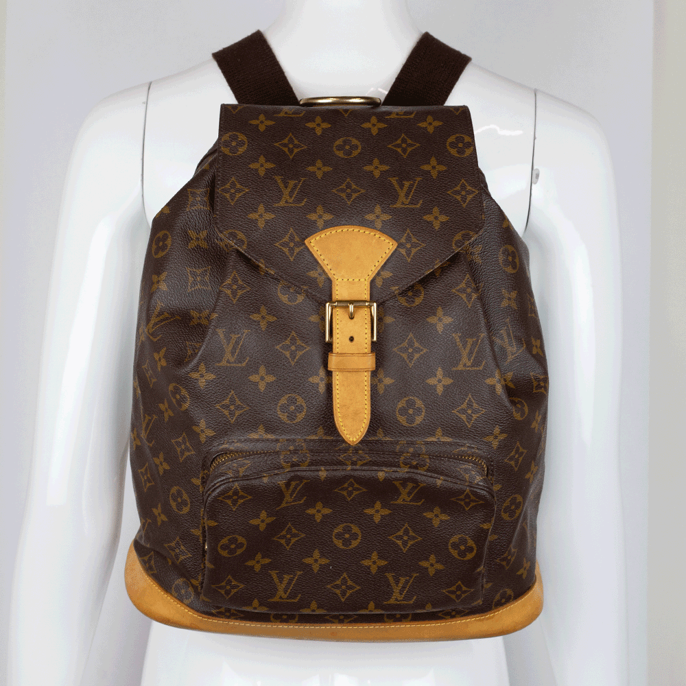 Louis Vuitton Vintage Montsouris GM Coated Canvas Backpack