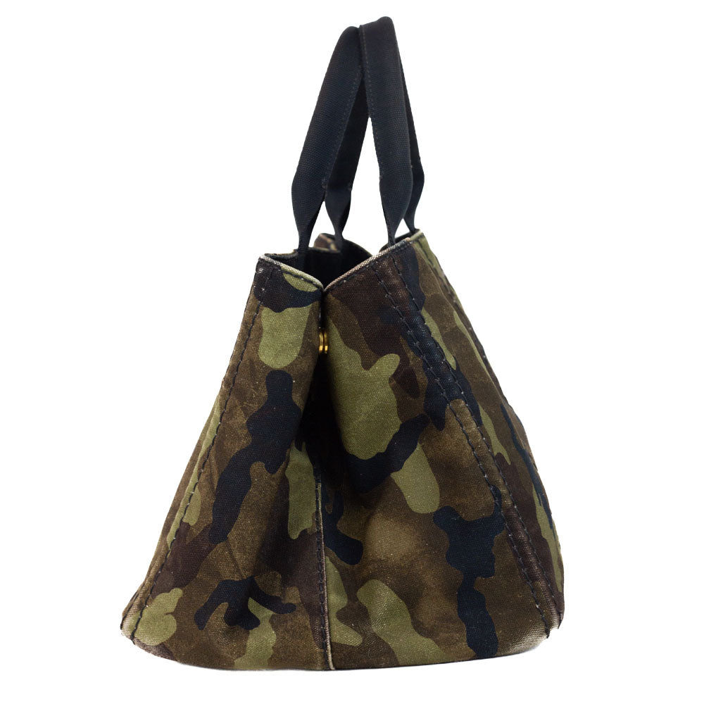 Prada Camouflage Canapa Canvas Tote Bag