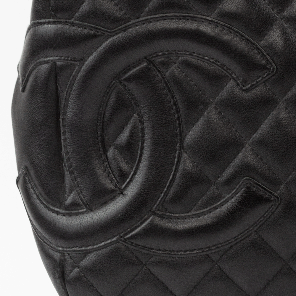 Chanel Ligne Cambon Black Quilted Leather Flap Bag