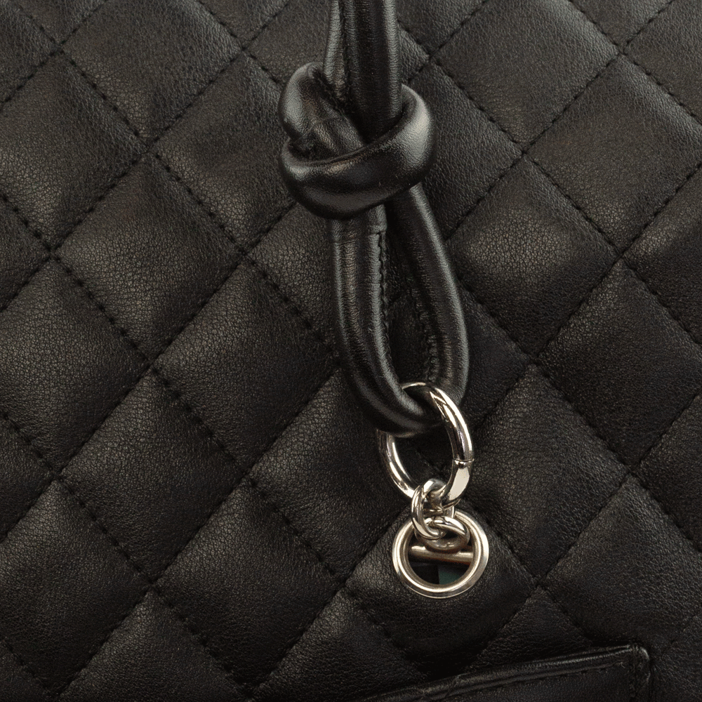 Chanel Ligne Cambon Black Quilted Leather Flap Bag