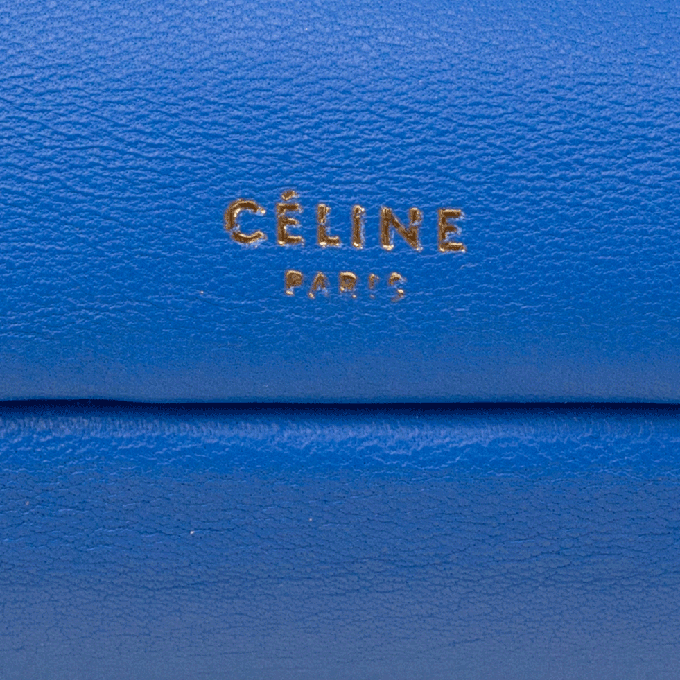 Celine Indigo / Sunflower Soft Pouch Clutch