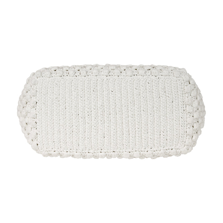 Dolce & Gabbana White Fefe Crochet Tote Bag