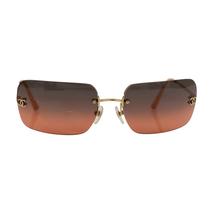 Chanel Rimless Orange Gradient CC Sunglasses