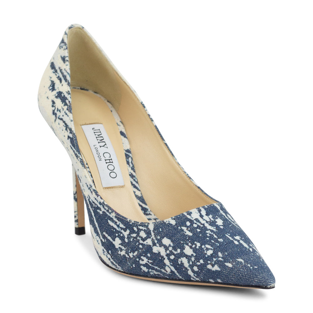 Jimmy Choo Acid Wash Denim High Heel Pumps