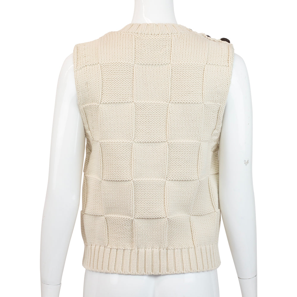 Ganni Checkerboard Knit Sweater Vest