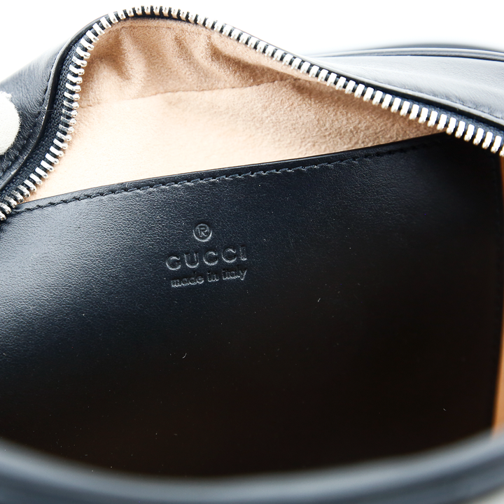 Gucci Black GG Aria Marmont Leather Crossbody Bag