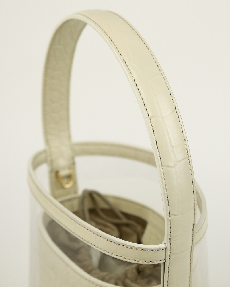 Staud Bissett PVC & Embossed Leather Bucket Bag