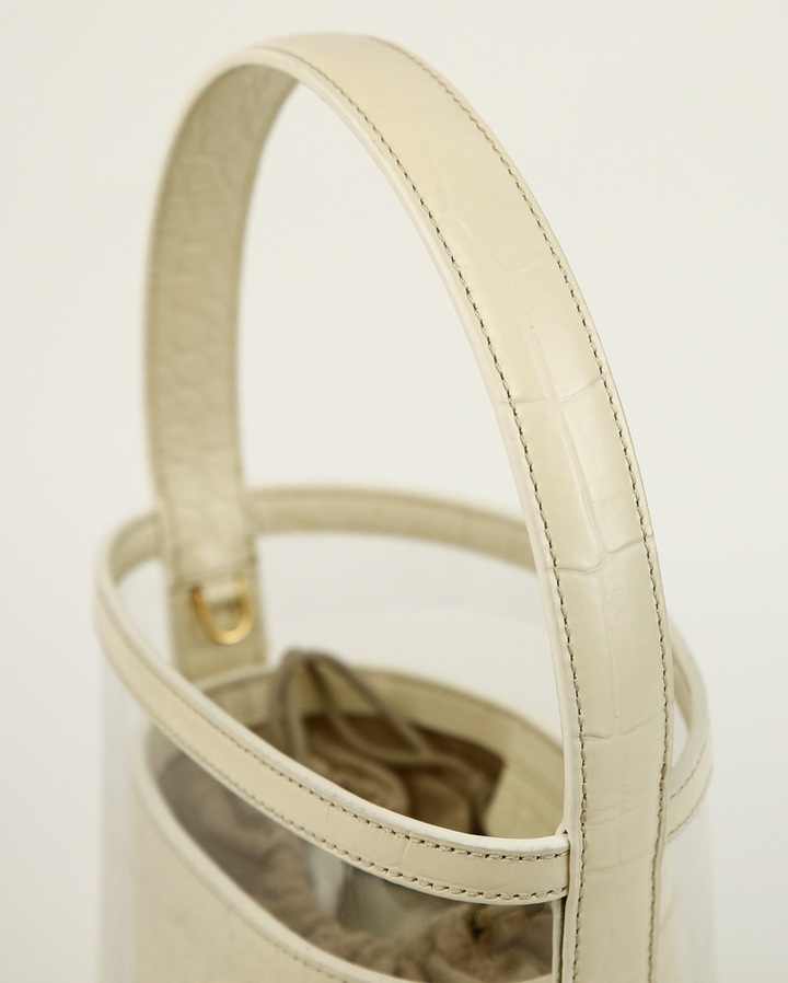 Staud Bissett PVC & Embossed Leather Bucket Bag