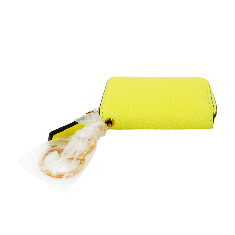 Burberry London Neon Yellow Embossed Leather Notebook Charm