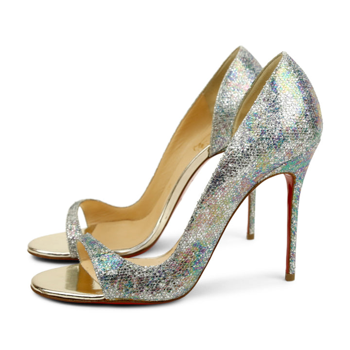 Christian Louboutin Toboggan 100mm Glitter Pumps