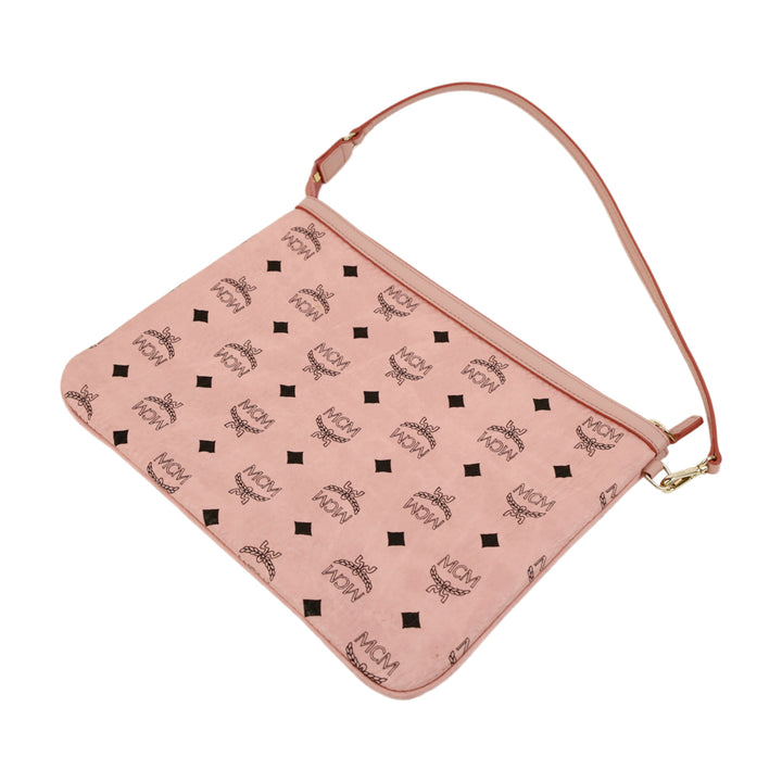 MCM Liz Pink Visetos Zip Pouch