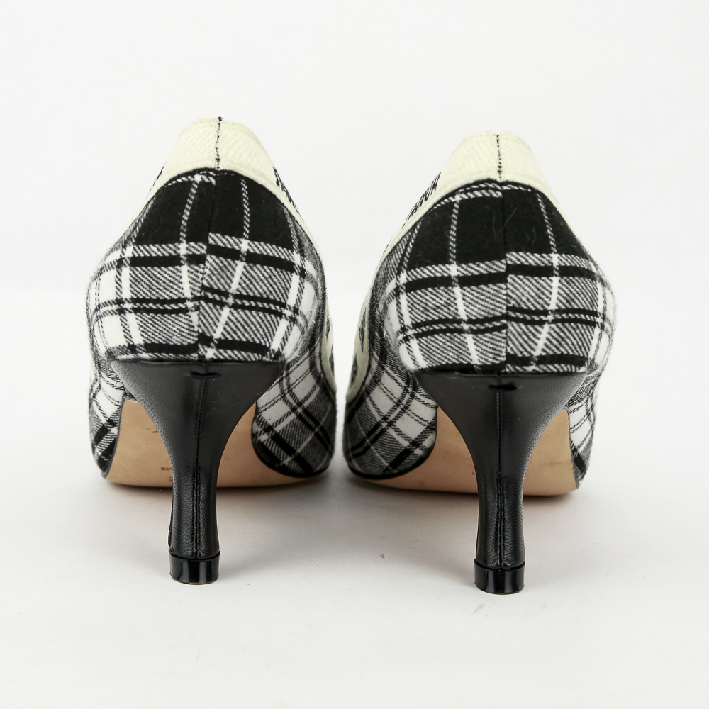 back view of Dior Tartan Check J'ADIOR Low Heel Pumps