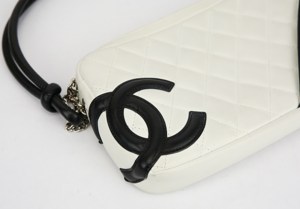 Chanel Ligne Cambon White Pochette Bag