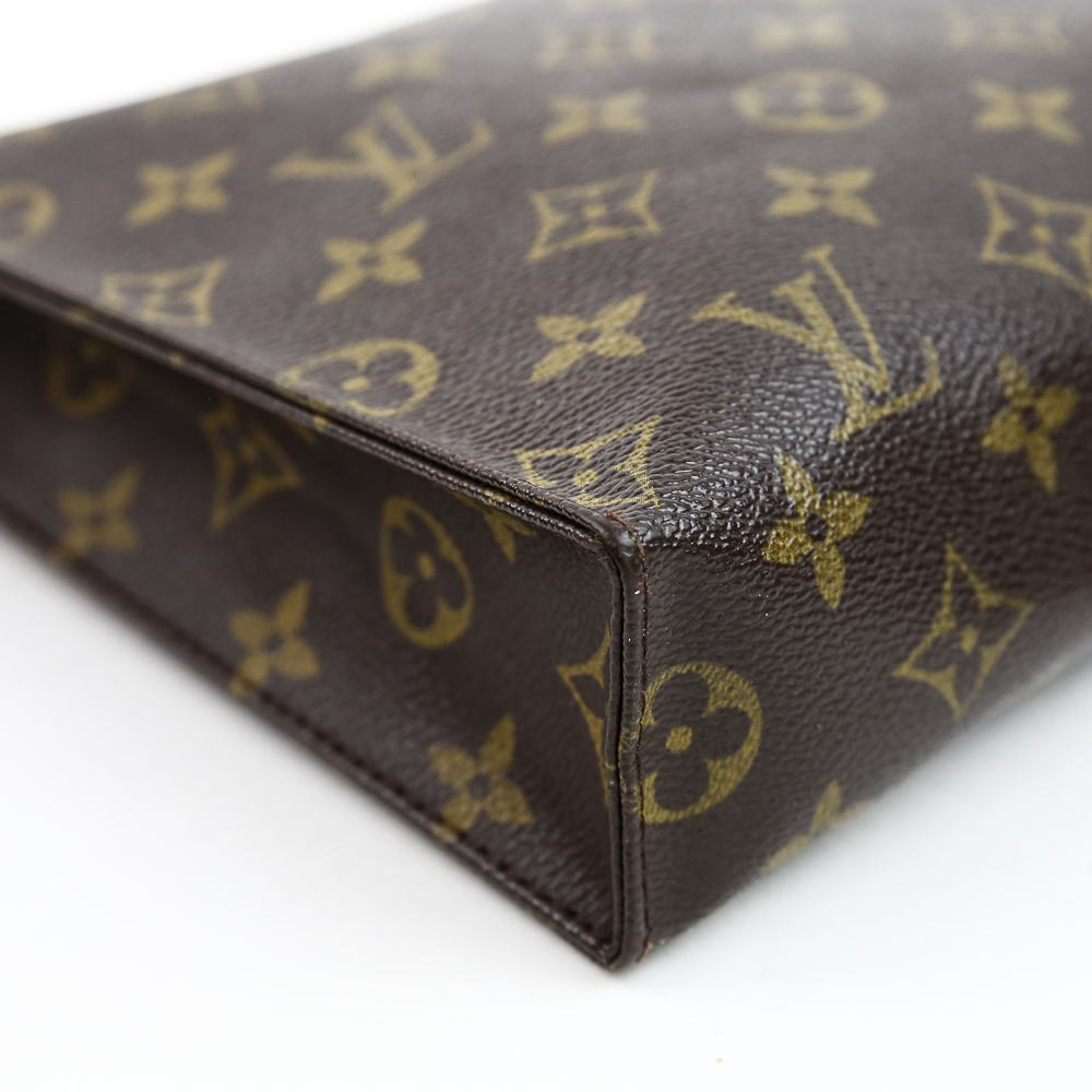 corner view of Louis Vuitton Monogram Coated Canvas Toiletry 26