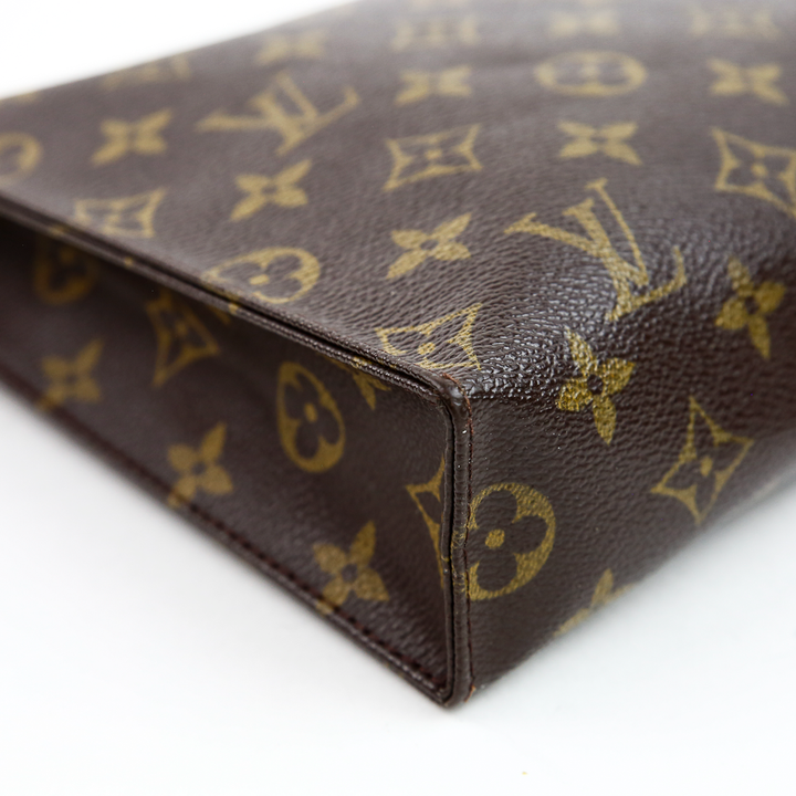 corner view of Louis Vuitton Monogram Coated Canvas Toiletry 26