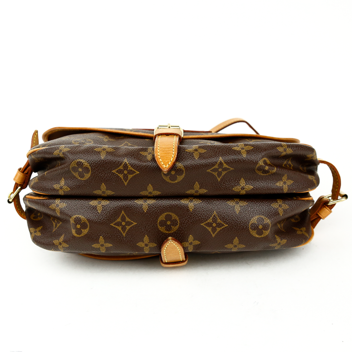 base view of Louis Vuitton Monogram Coated Canvas Saumur 25 Satchel