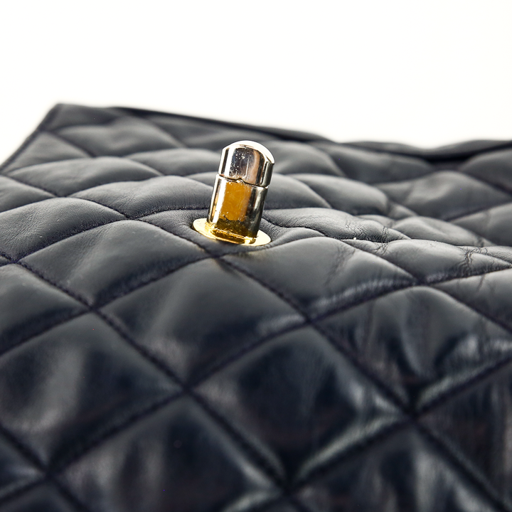 Chanel Vintage Navy Quilted Lambskin Crossbody Bag