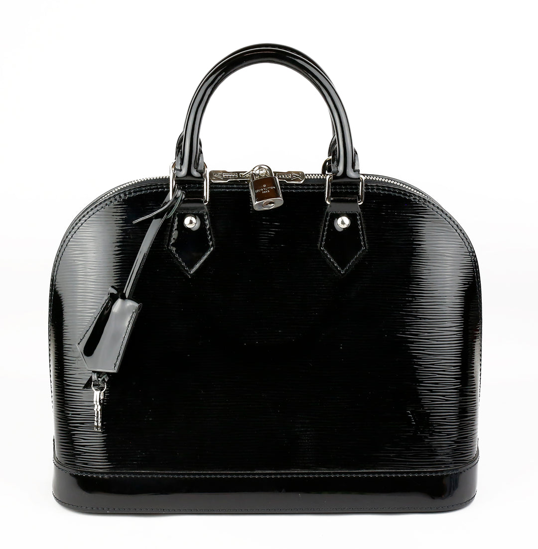 Louis Vuitton Black Patent Epi Leather Alma PM