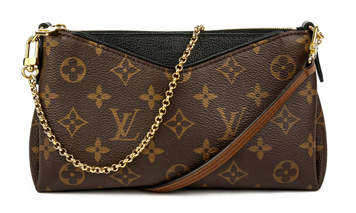 Louis Vuitton Monogram Coated Canvas & Leather Pallas Clutch