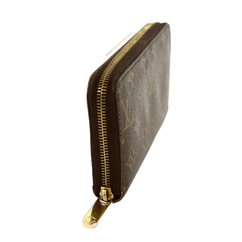 side view of Louis Vuitton Monogram Coated Canvas Zippy Wallet