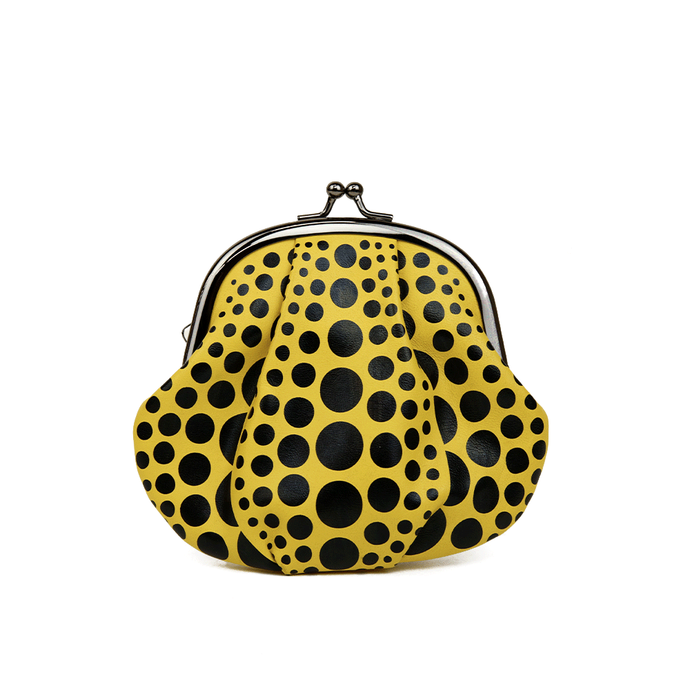 Yayoi Kusama Black & Yellow Pumpkin Coin Purse