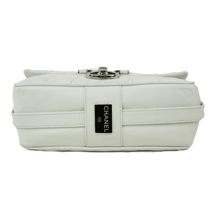 base view of Chanel Icons Secret Label Ivory Leather Shoulder Bag