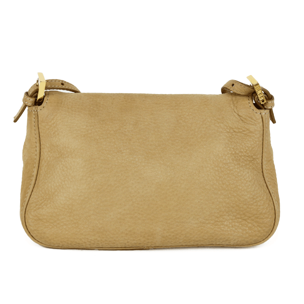 Fendi Beige Leather Mama Forever Mini Baguette