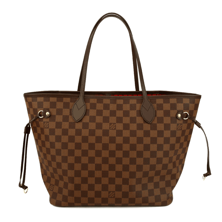 front view of Louis Vuitton Damier Ebene Neverfull MM