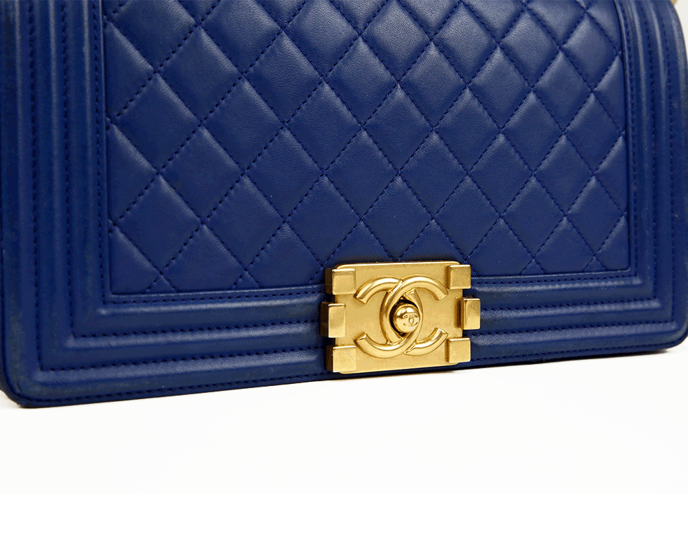 Chanel Blue Medium Boy Bag