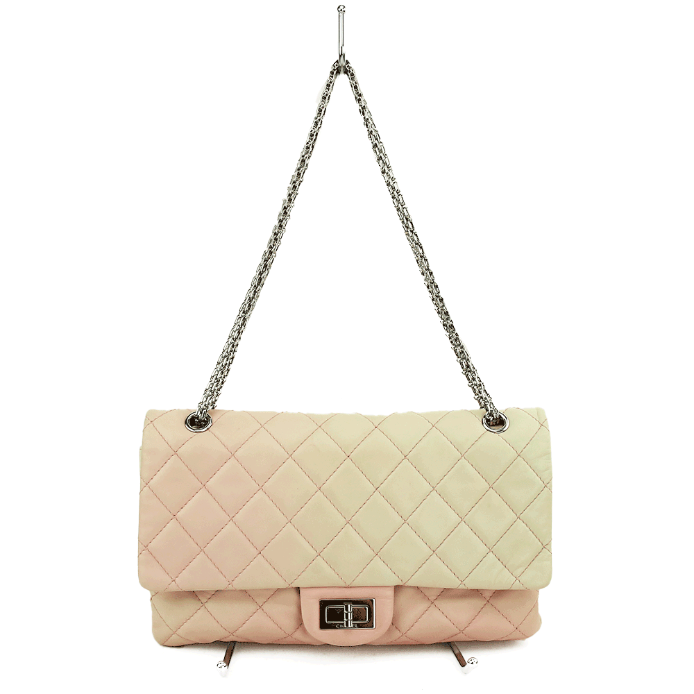 Front view of Chanel Lambskin Reissue 226 Double Flap Handbag