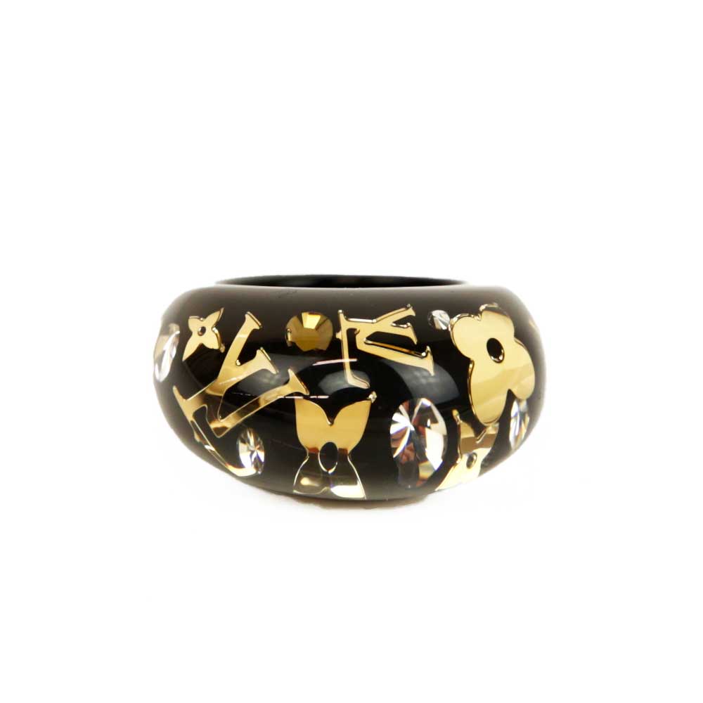 Louis Vuitton Black Inclusion Dome Ring