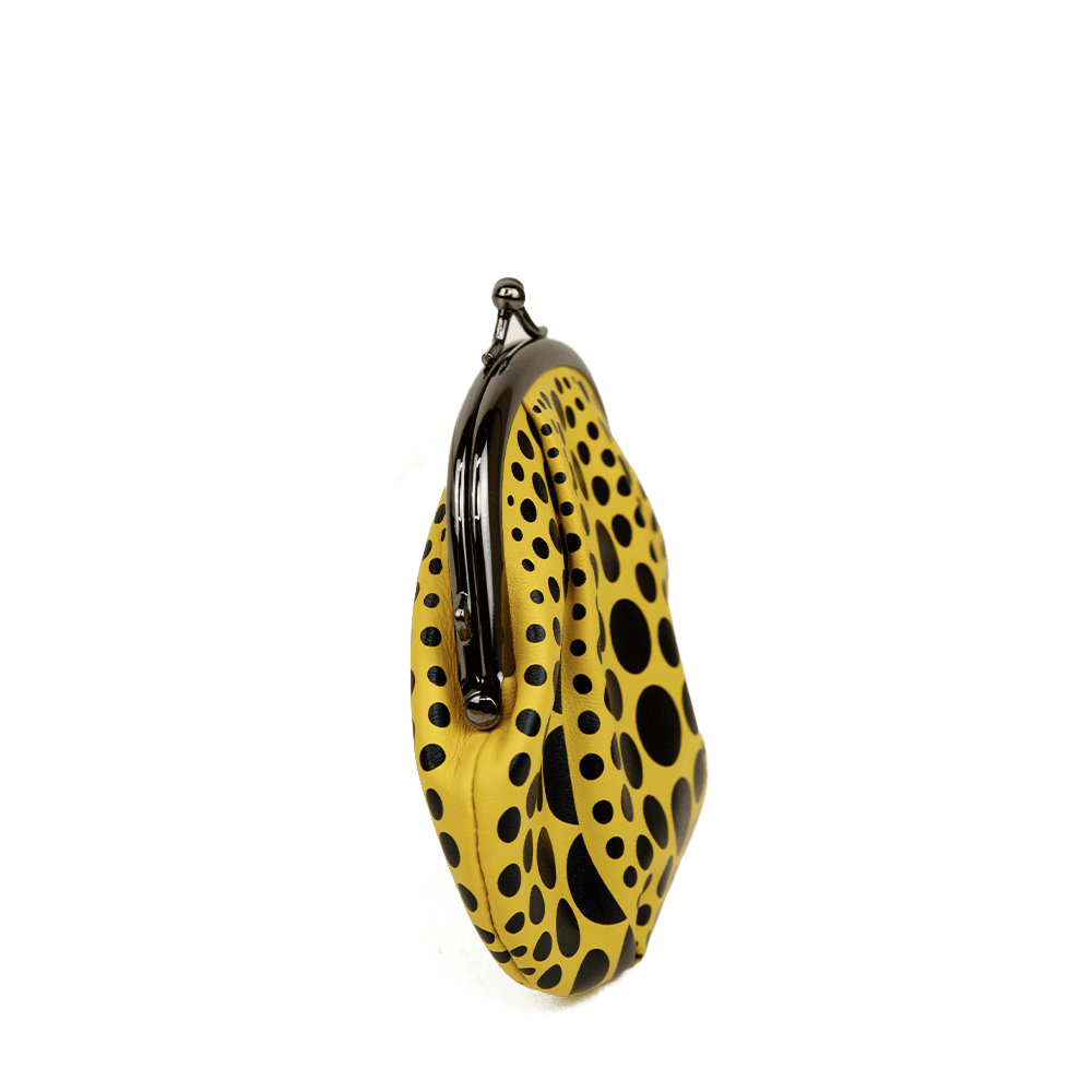 Yayoi Kusama Black & Yellow Pumpkin Coin Purse