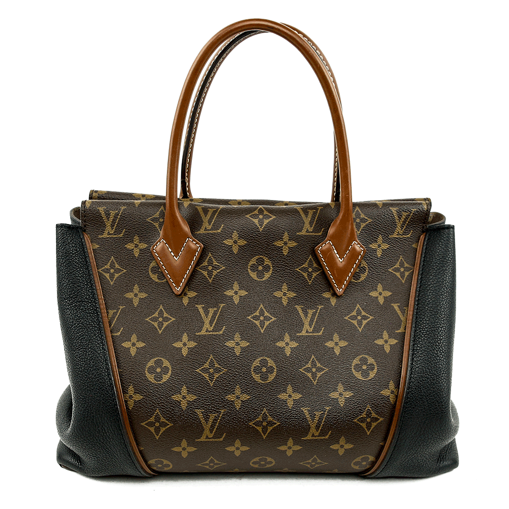 back view of Louis Vuitton Monogram Canvas & Black Leather W PM Bag