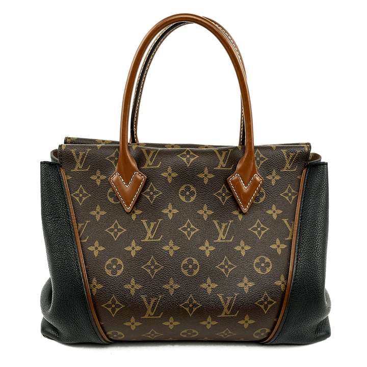 back view of Louis Vuitton Monogram Canvas & Black Leather W PM Bag