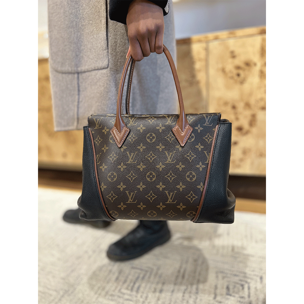 Louis Vuitton Monogram Canvas & Black Leather W PM Bag