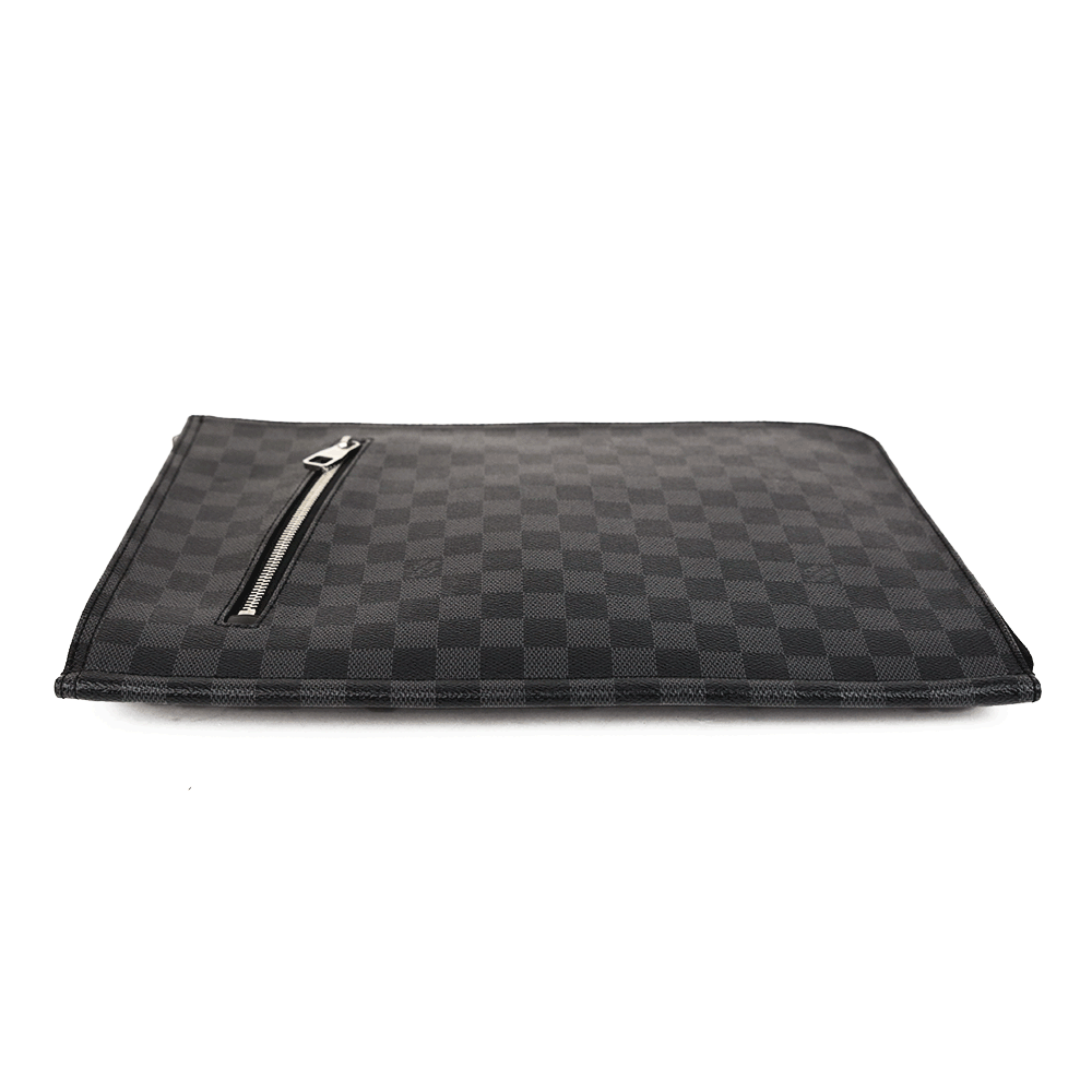 base view of Louis Vuitton Damier Graphite Poche Documents Zip Case