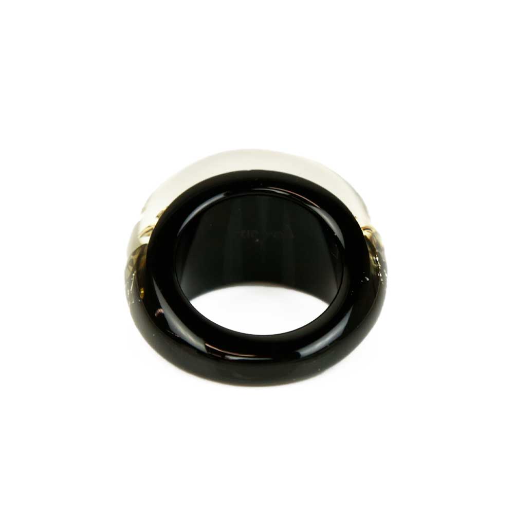 Louis Vuitton Black Inclusion Dome Ring