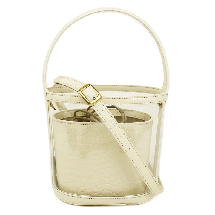 Staud Bissett PVC & Embossed Leather Bucket Bag