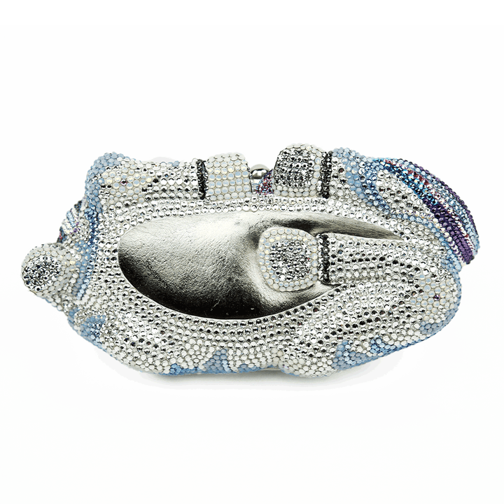 base view of Judith Leiber Unicorn Lunaria Crystal Clutch