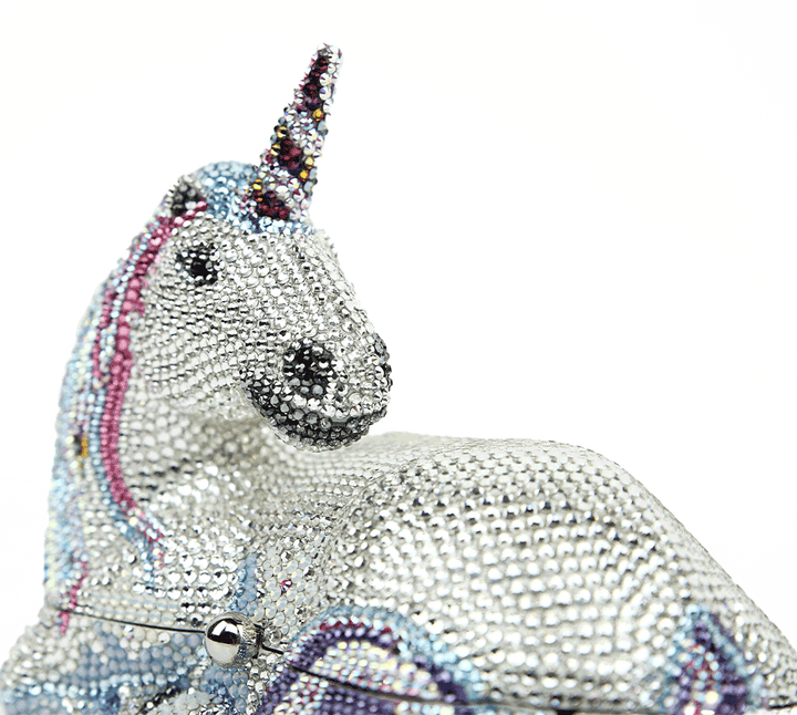 Judith Leiber Unicorn Lunaria Crystal Clutch