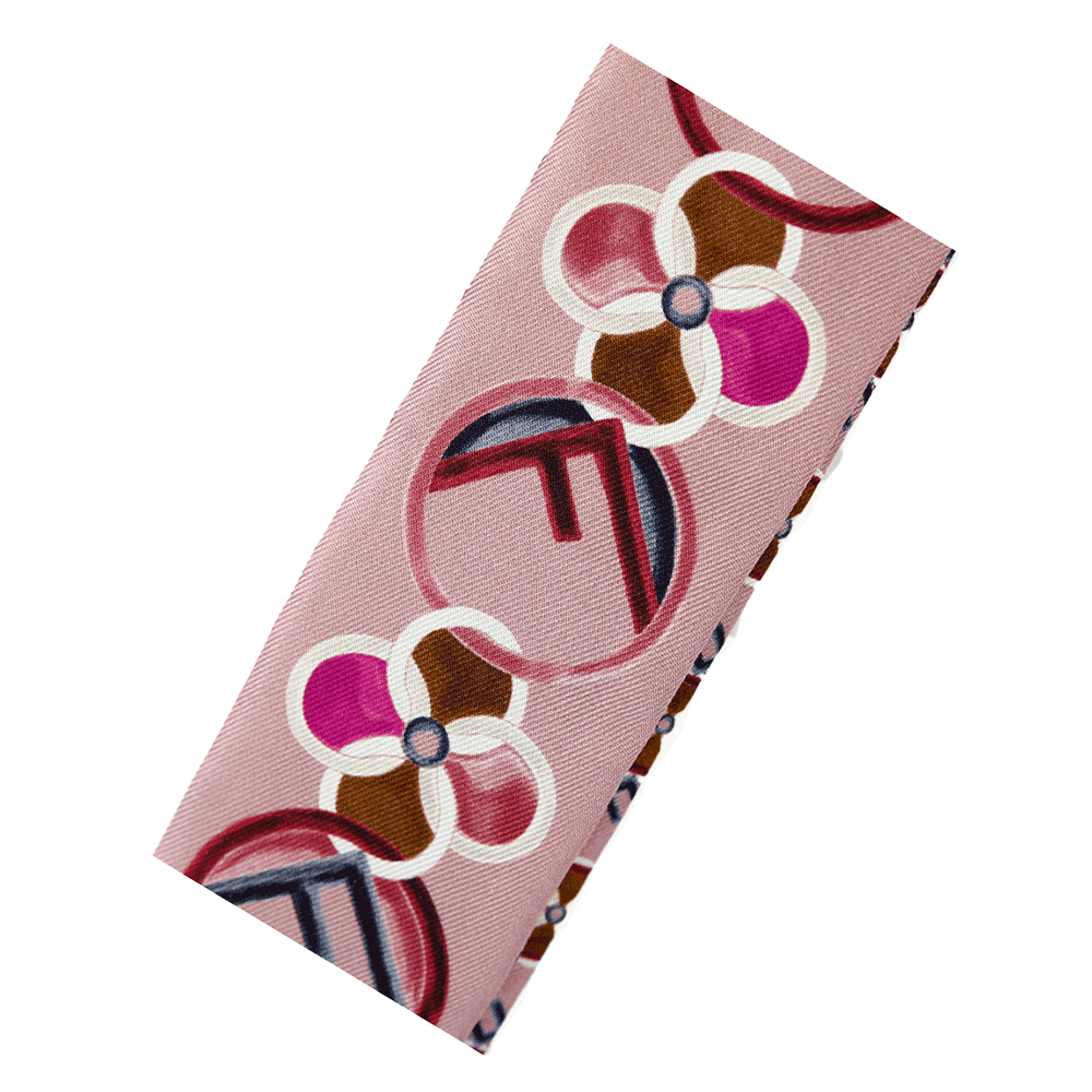 Fendi Pink Printed Silk Wrappy Bandeau