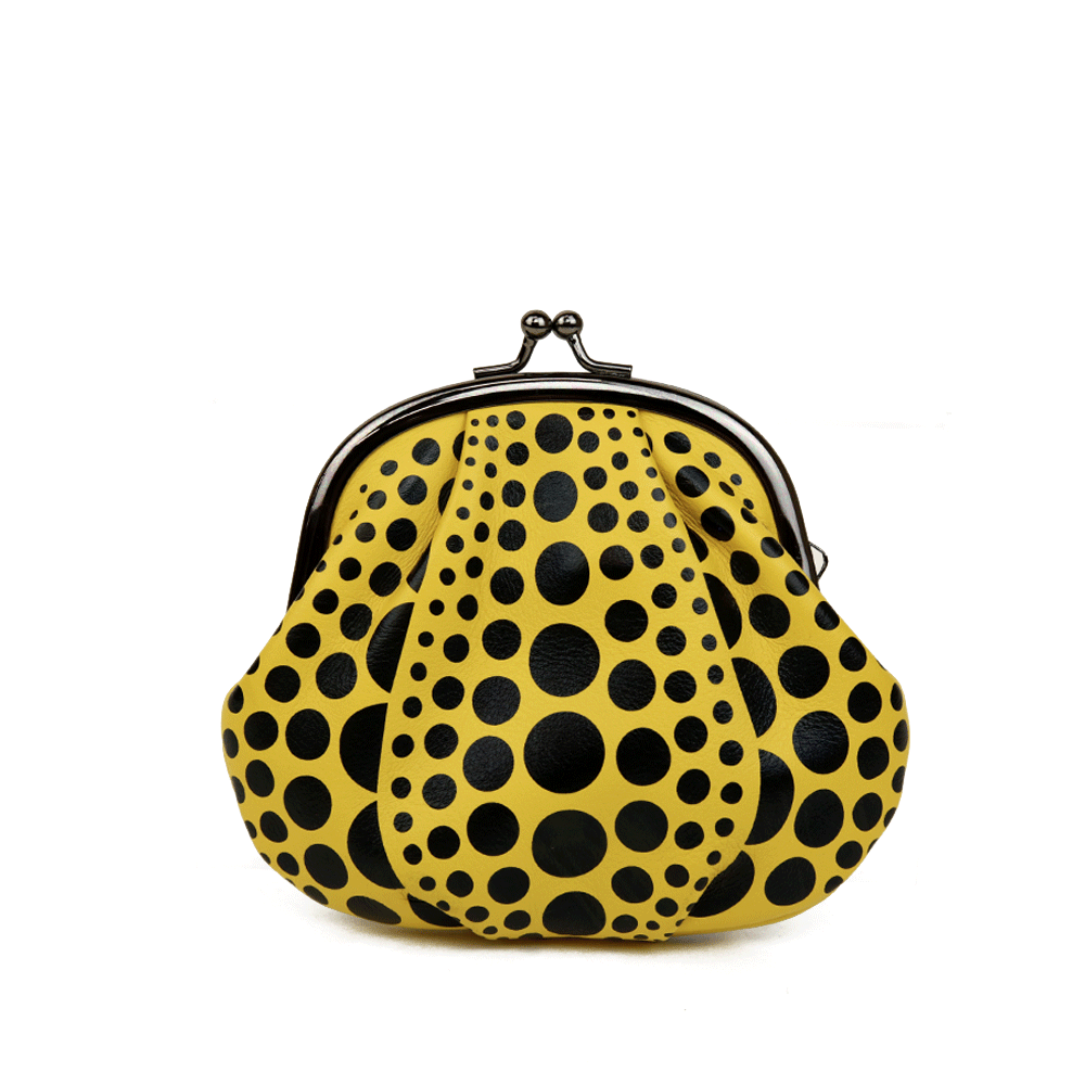 Yayoi Kusama Black & Yellow Pumpkin Coin Purse