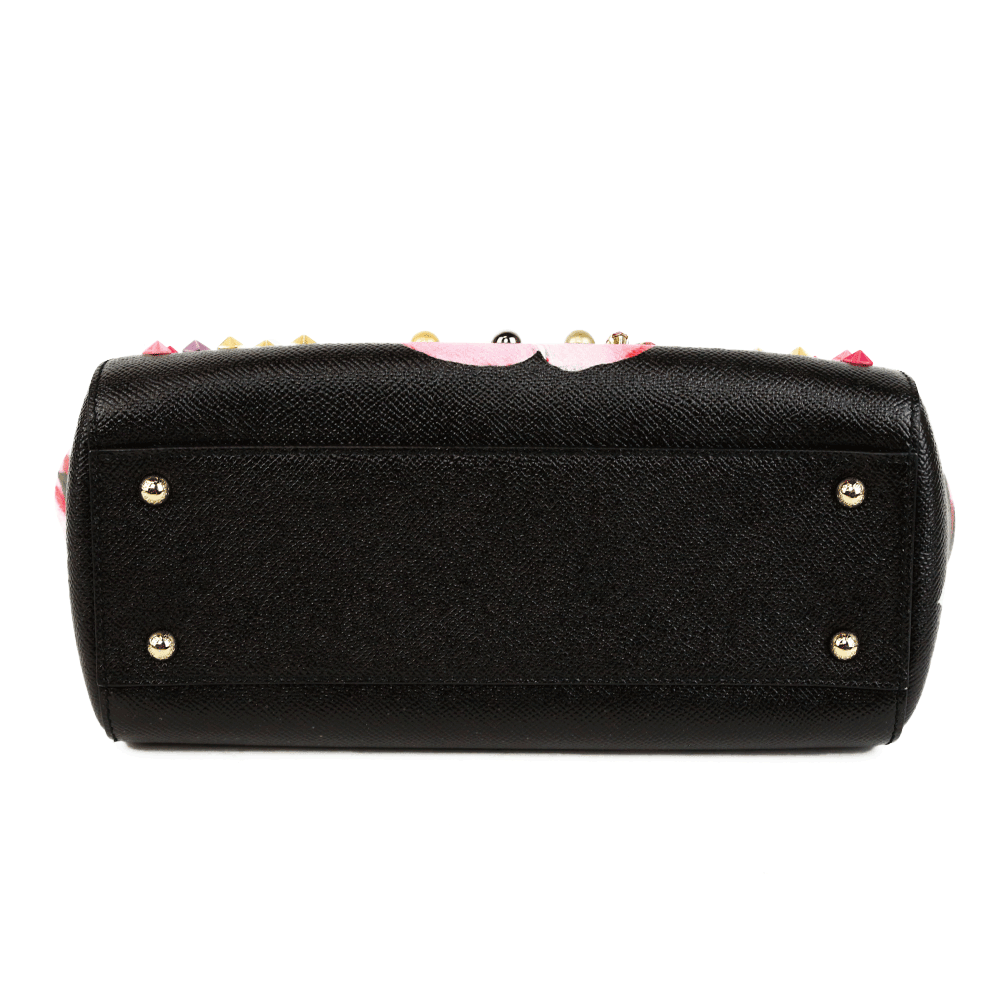 base view of Dolce & Gabbana Medium Miss Sicily Embellished Rose Bag