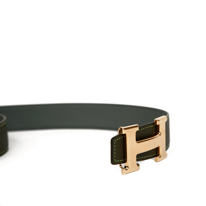 Hermès Reversible Leather H Buckle Belt