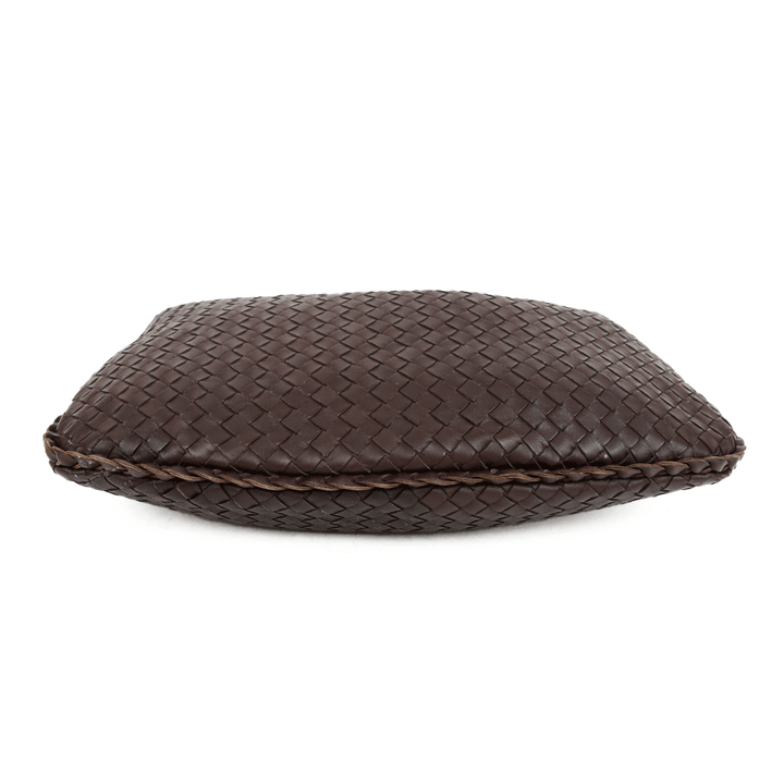 base view of Bottega Veneta Brown Intrecciato Leather Medium Hobo