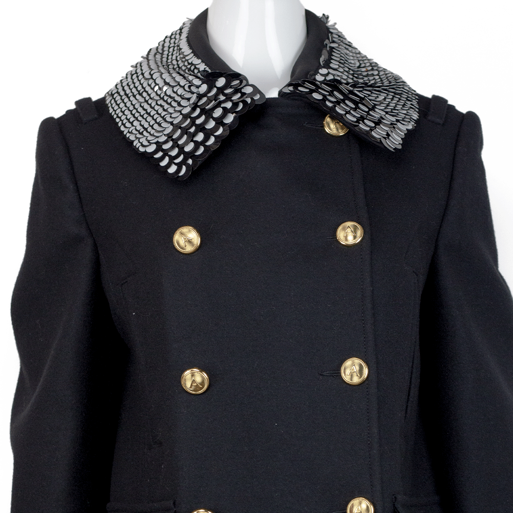 Altuzarra Sequin Collar Double Breasted Coat