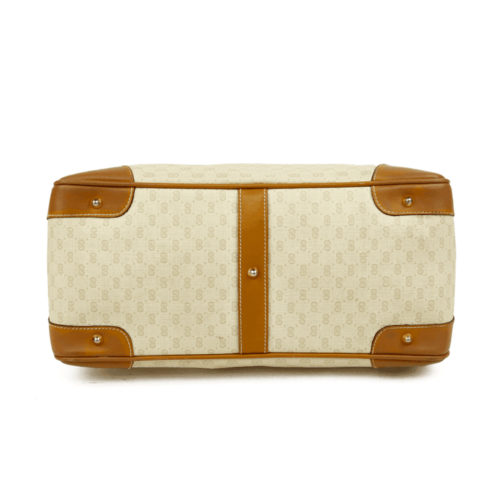 Gucci Vintage Micro GG Tan Boston Bag