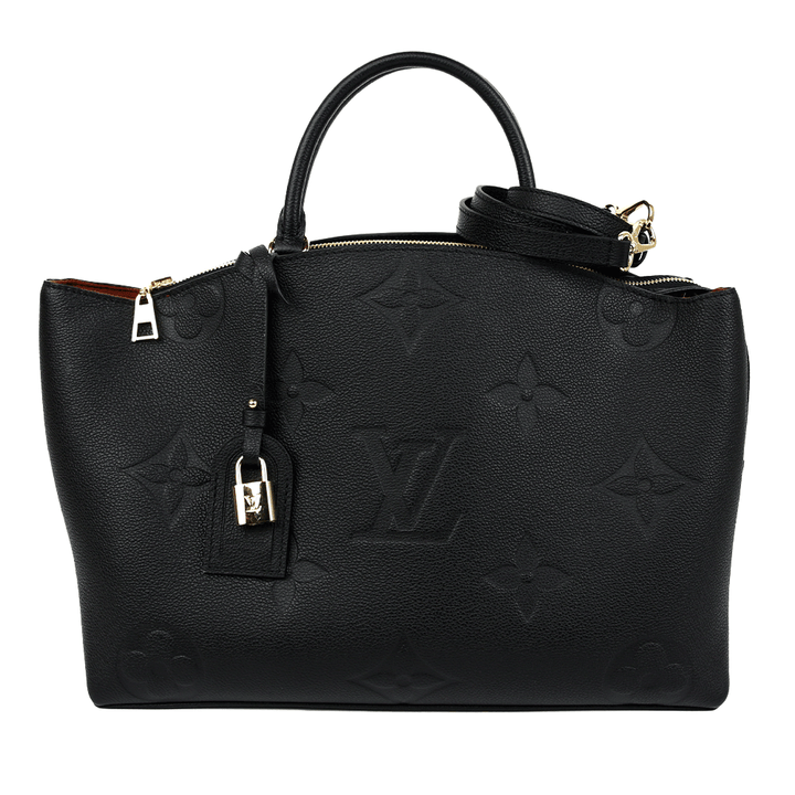 front view of Louis Vuitton Black Empreinte Grand Palais MM Tote Bag